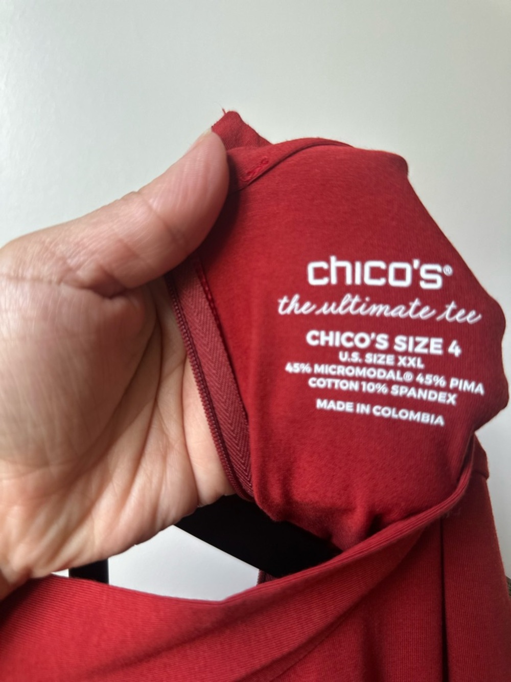 Chico's Sleeveless Mock Neck Tank Top - Rust Red - Picture 10 of 10